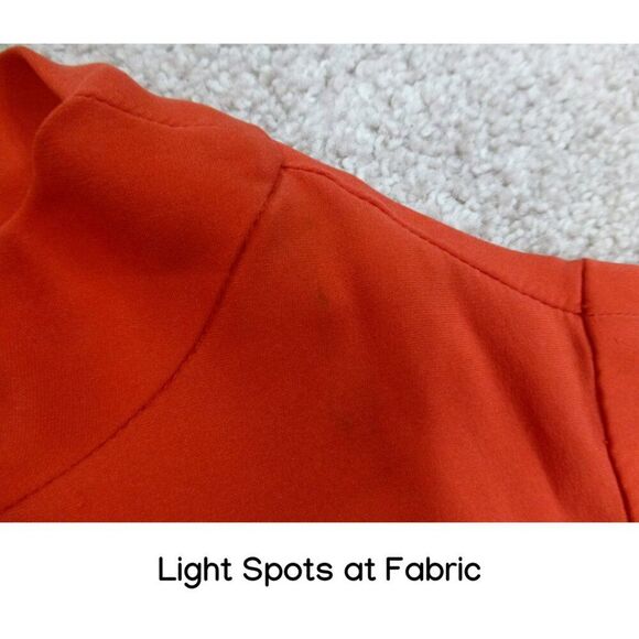 Guess by Marciano Silk Red Short Sleeves with Belt Top (Faint spots at fabric) - Picture 7 of 11